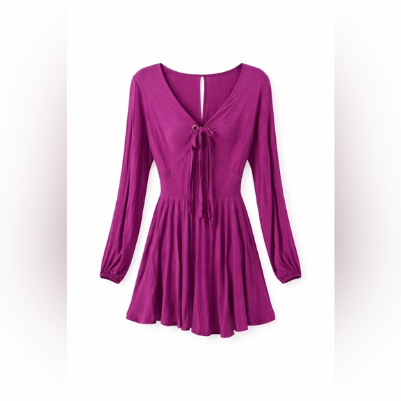 Free People Dresses & Skirts - Free People Purple Fairycore Mini Dress Coquette Boho IT Girl- small‎
